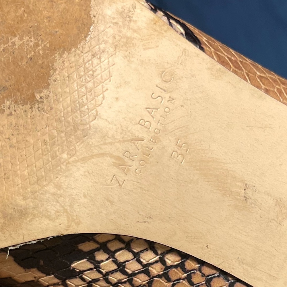 Zara Basic Collection Snakeskin Booties - image 6